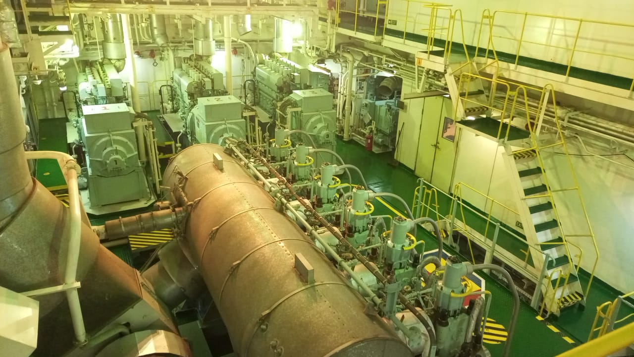 Ship engine room inspection